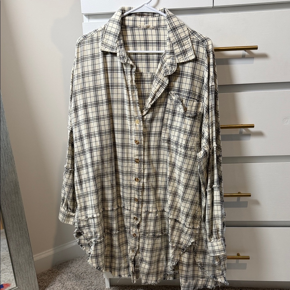 Plaid Button-Up Shirt